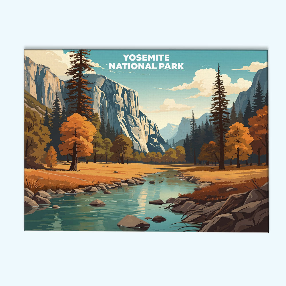Yosemite National Park - Landscape | Paint by Numbers Kit – Wander