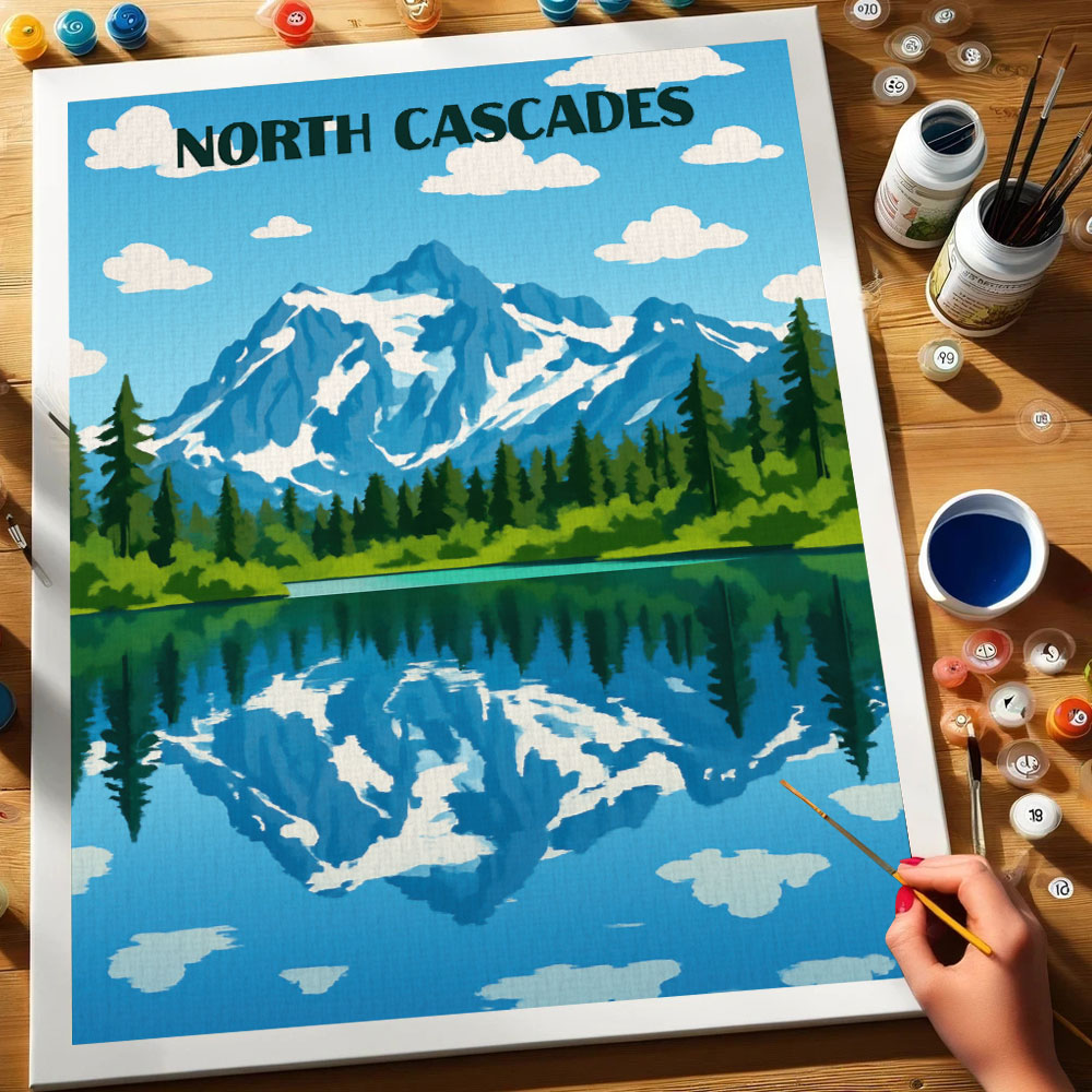 North Cascades National Park Beginner | Paint by Numbers Kit