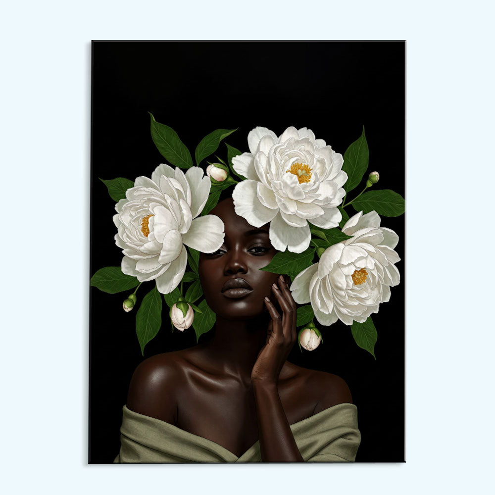 White Peonies | Paint by Numbers Kit – Wander Painting