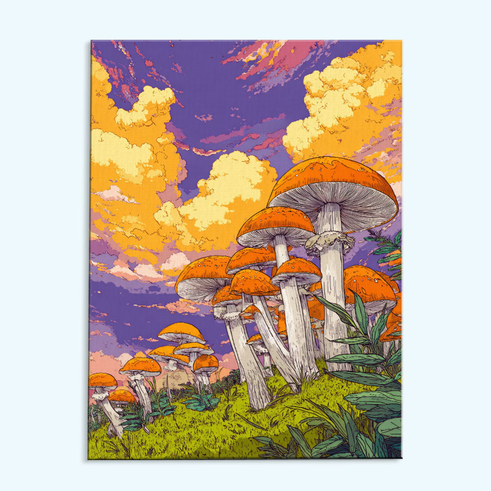 Sunset Spores | Paint by Numbers Kit – Wander Painting