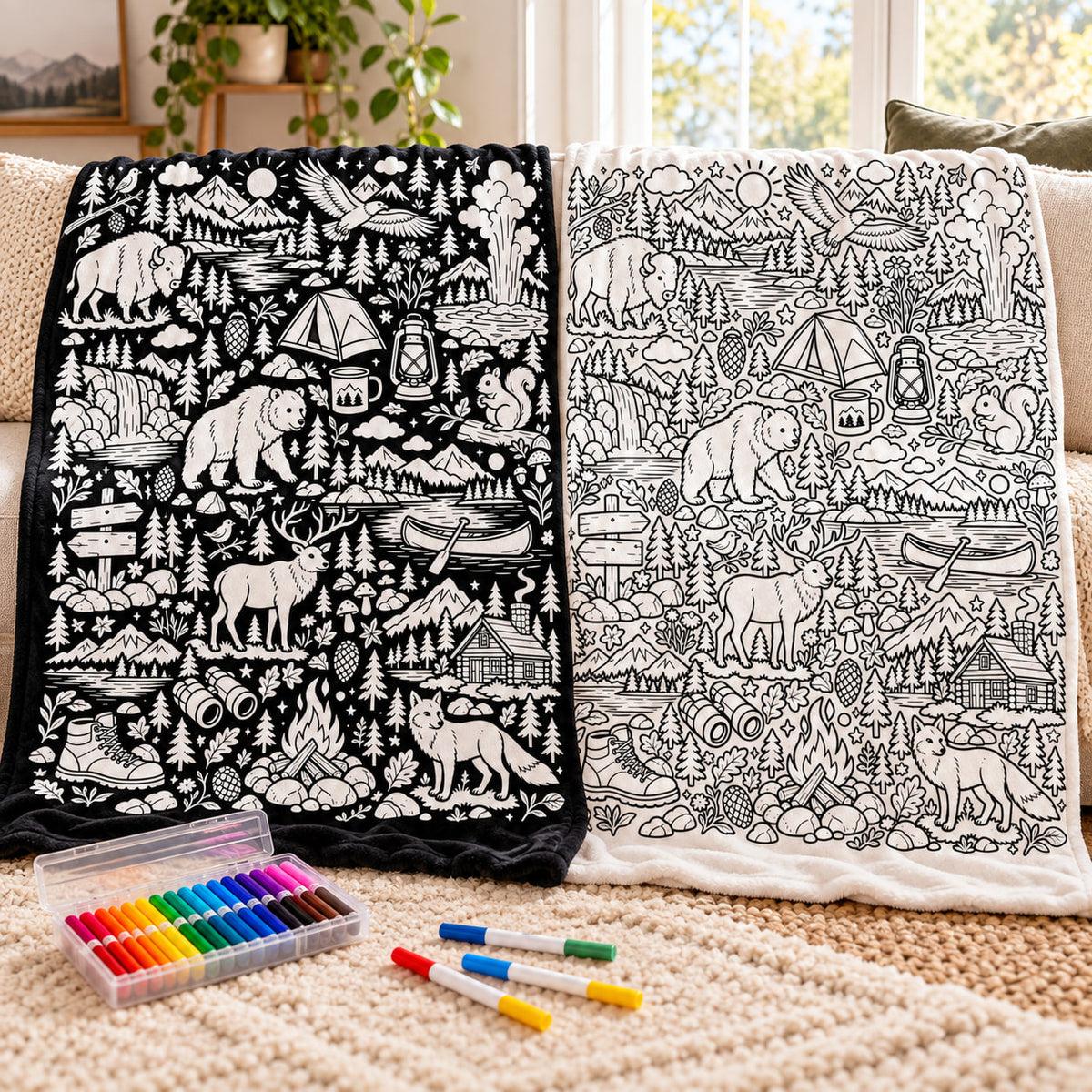 National Park Coloring Blanket