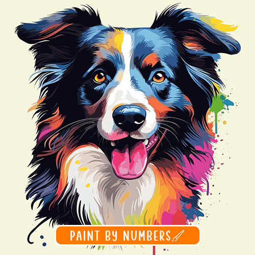 Colorful Dog Paint-by-numbers