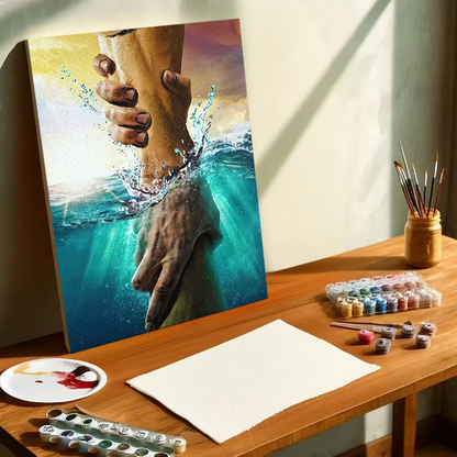 Jesus Saving Hand | Paint by Numbers Kit