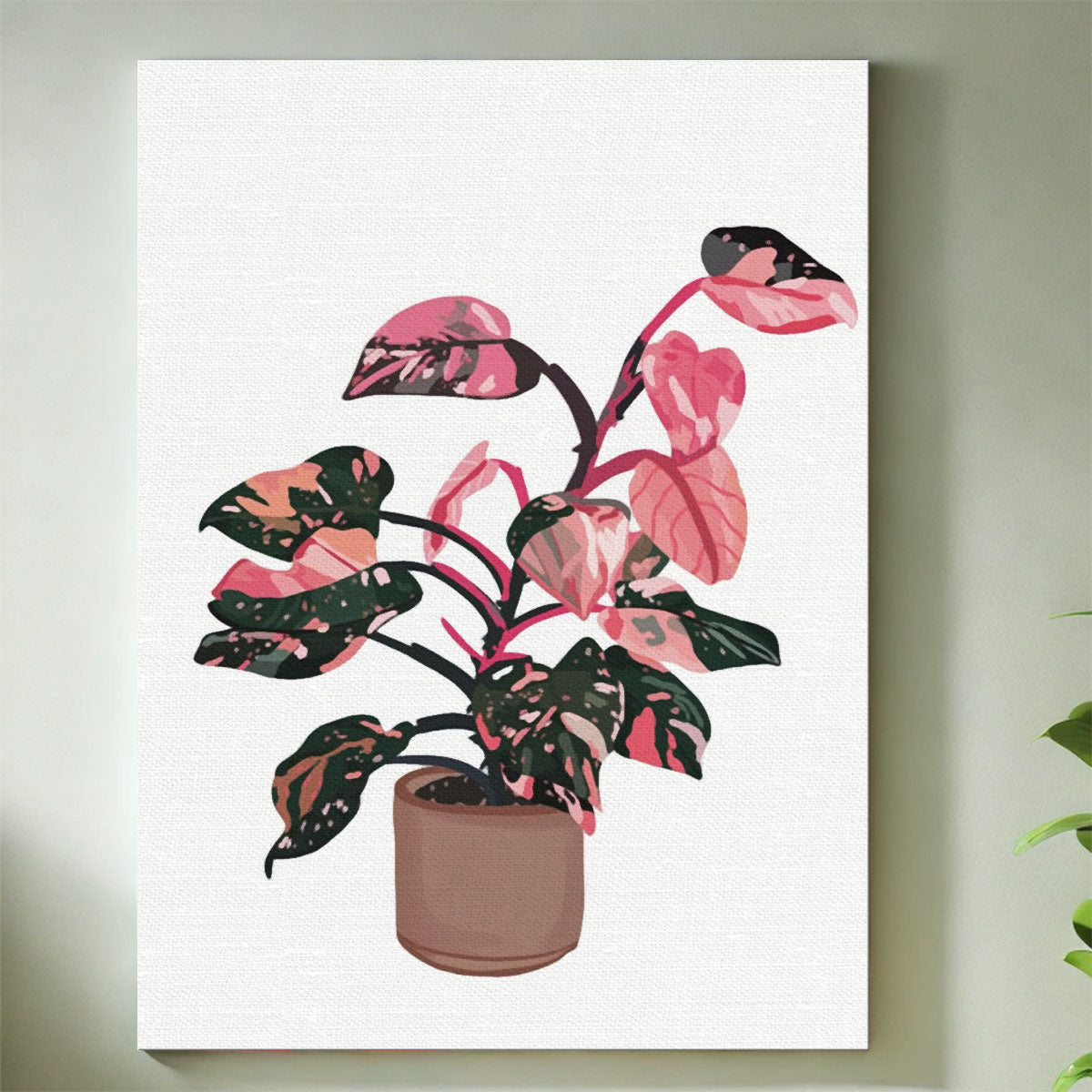 Pink Aglaonema | Mini Paint by Numbers Kit