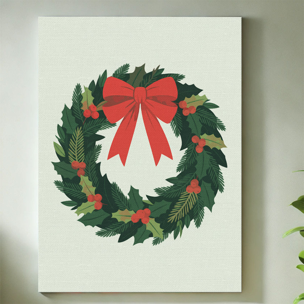 Christmas Wreath | Mini Paint by Numbers Kit