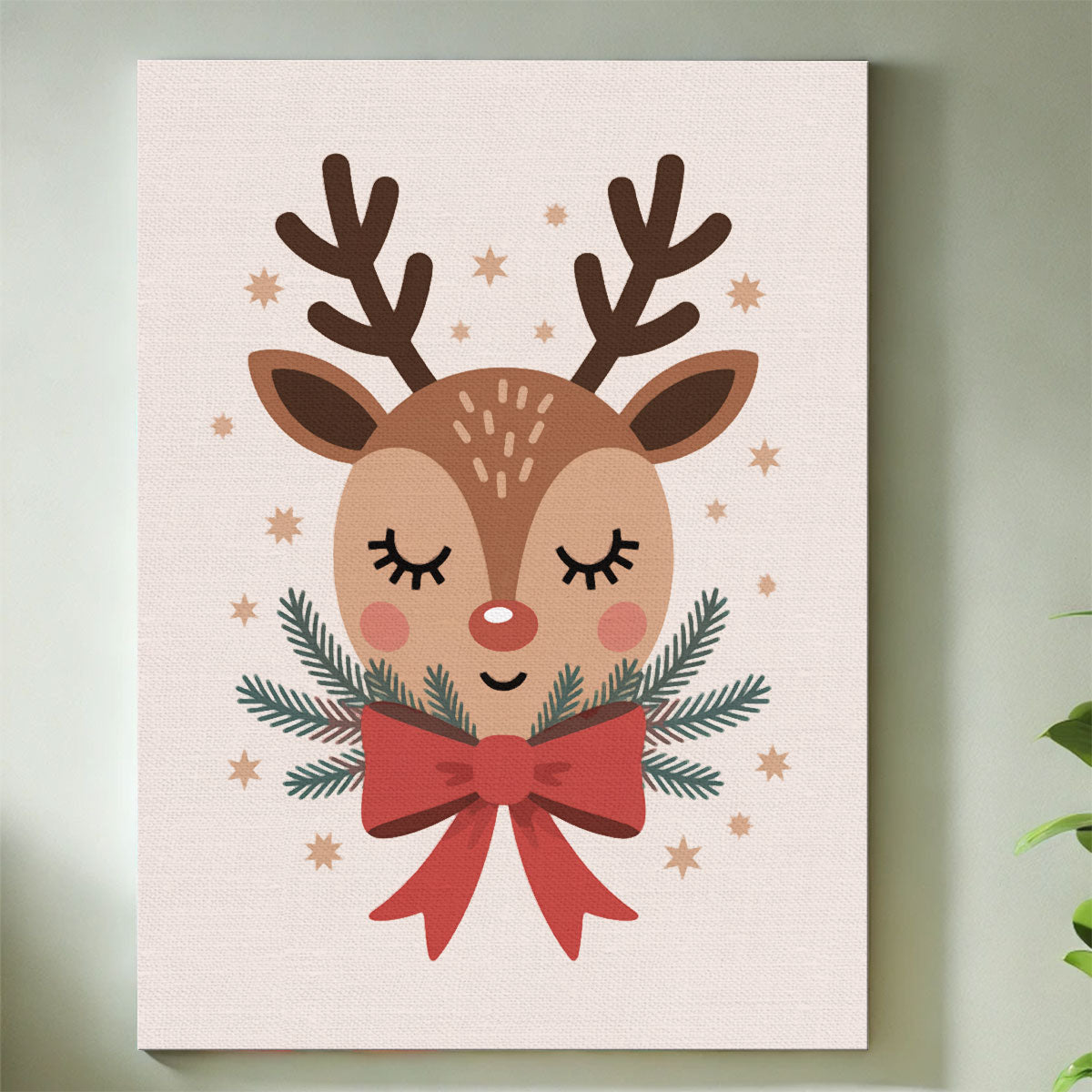 Cute Reindeer Head | Mini Paint by Numbers Kit