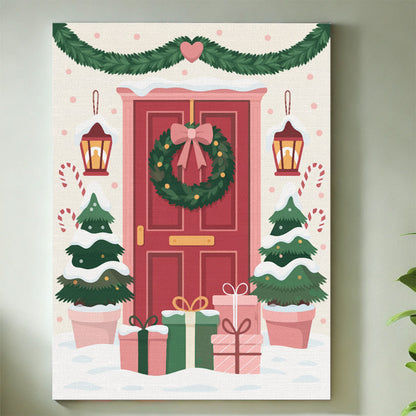 Holiday Door | Mini Paint by Numbers Kit
