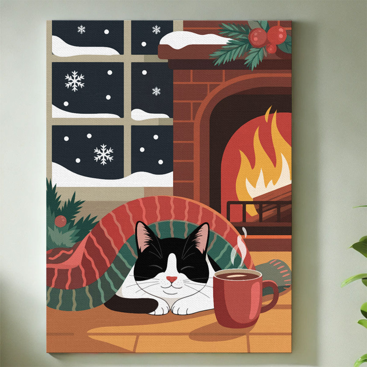 Fireside Cat | Mini Paint by Numbers Kit