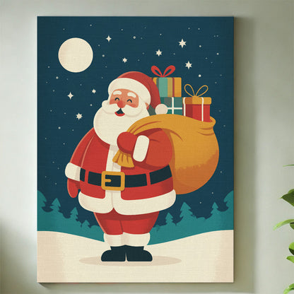 Santa with Sack | Mini Paint by Numbers Kit