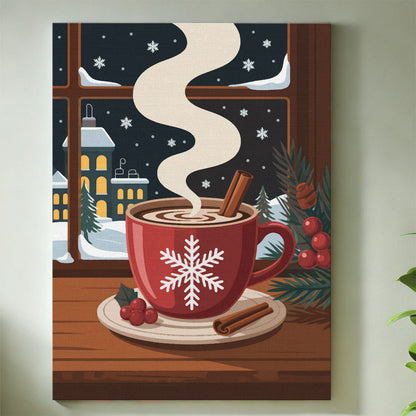 Steaming Cocoa | Mini Paint by Numbers Kit