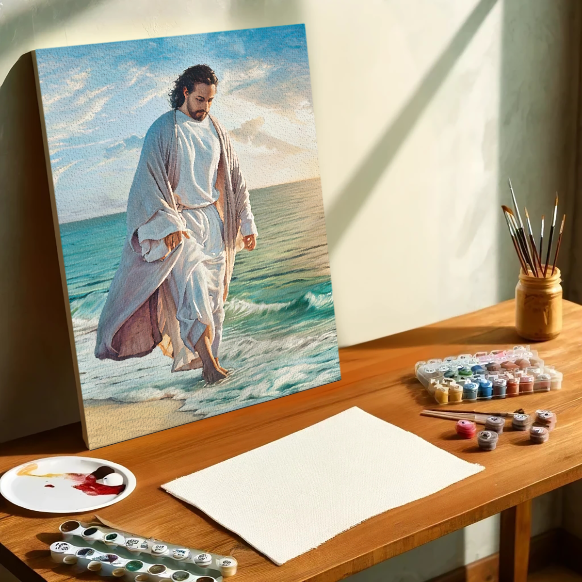 Jesus Walking on The Beach | Paint by Numbers Kit