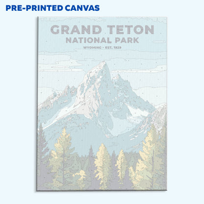 Grand Teton National Park Heritage Edition | Paint by Numbers Kit