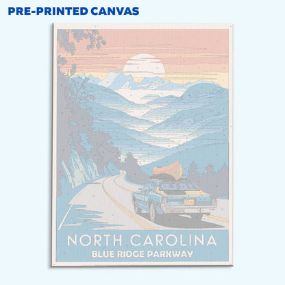 North Carolina - Blue Ridge Parkway | Paint by Numbers Kit