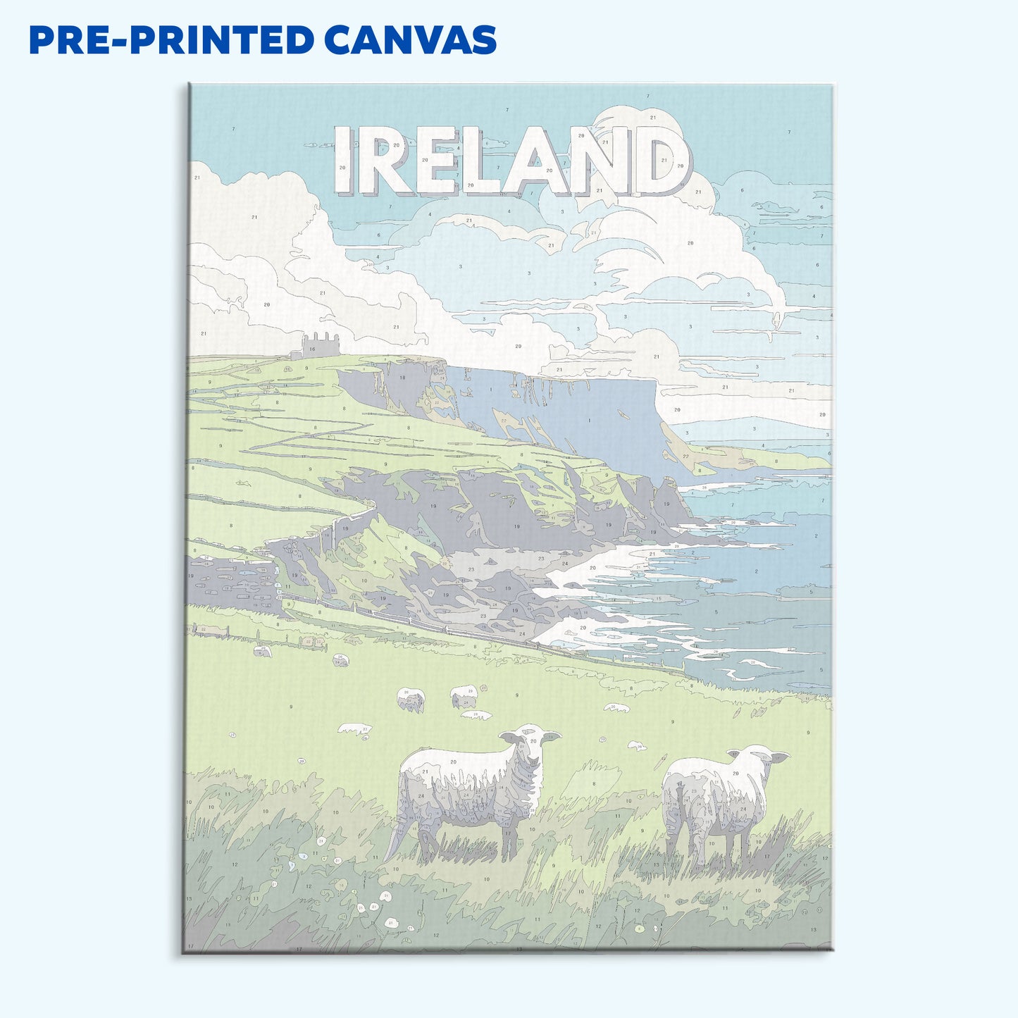 Ireland Travel Poster | Paint by Numbers Kit