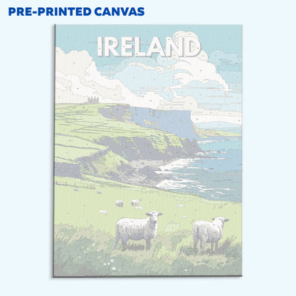 Ireland Travel Poster | Paint by Numbers Kit