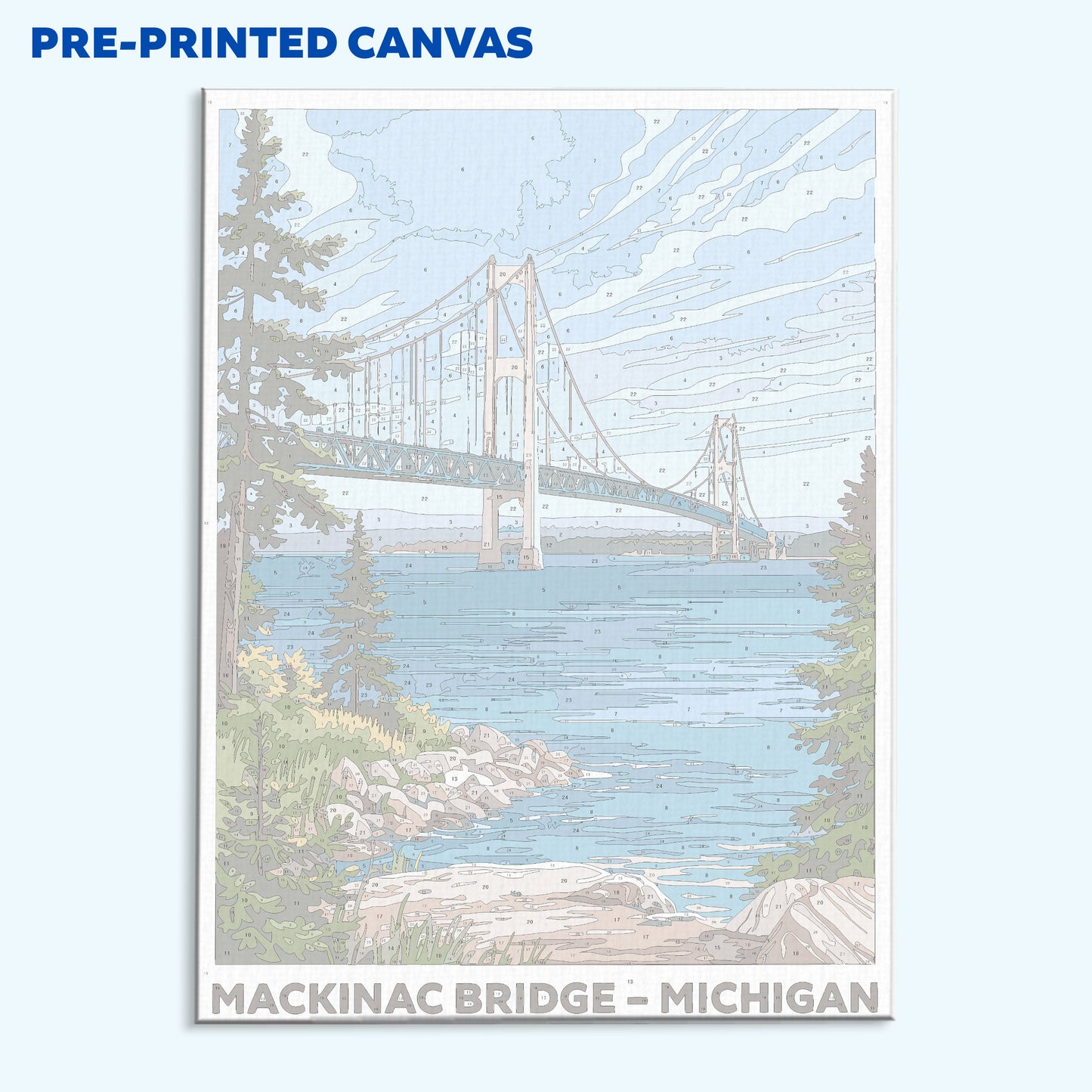 Mackinac Bridge, Michigan | US Landmark | Paint by Numbers Kit