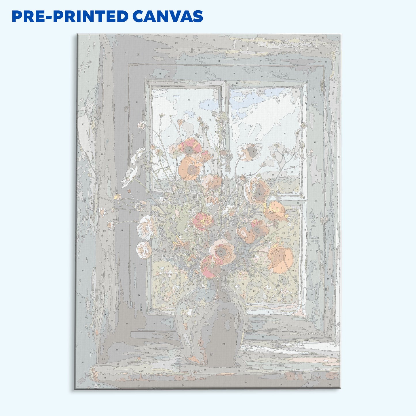 Wildflowers on a Rustic Windowsill | Paint by Numbers Kit