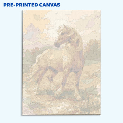 Golden Meadow Horse | Paint by Numbers Kit