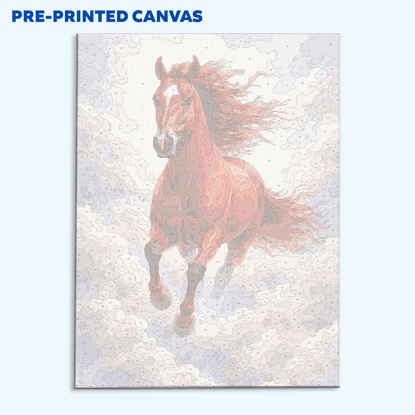 Red Horse in Cloud | Paint by Numbers Kit