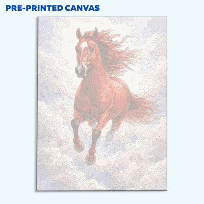 Red Horse in Cloud | Paint by Numbers Kit