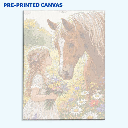 Little Heart, Gentle Horse | Paint by Numbers Kit