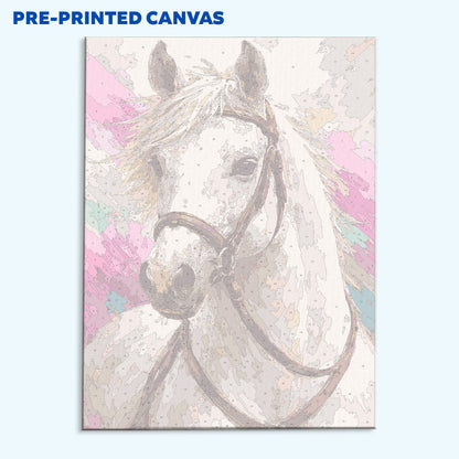 Ivory Radiance Horse | Paint by Numbers Kit