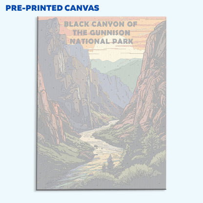 Black Canyon of The Gunnison National Park | Paint by Numbers Kit
