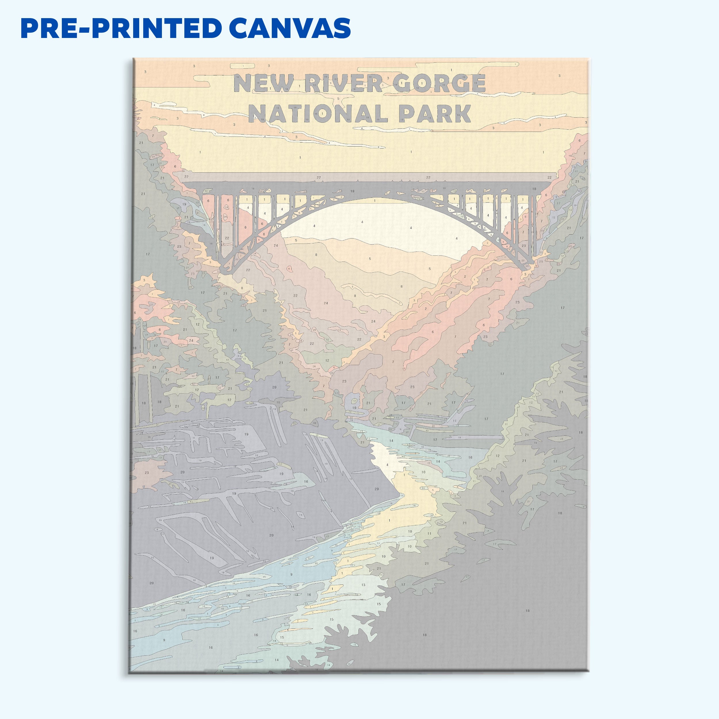New River Gorge National Park | Paint by Numbers Kit – Wander Painting