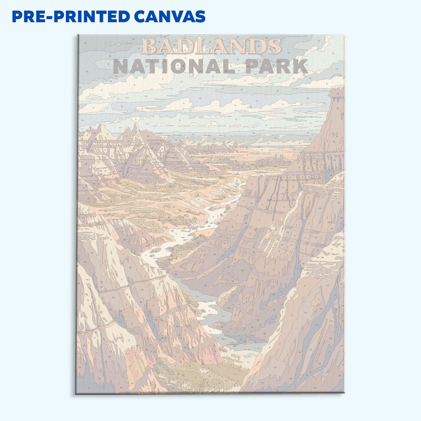Badlands National Park Vintage | Paint by Numbers Kit