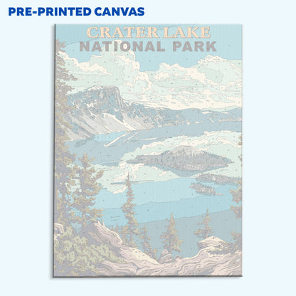 Crater Lake National Park Vintage | Paint by Numbers Kit