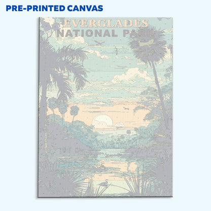 Everglades National Park Vintage | Paint by Numbers Kit