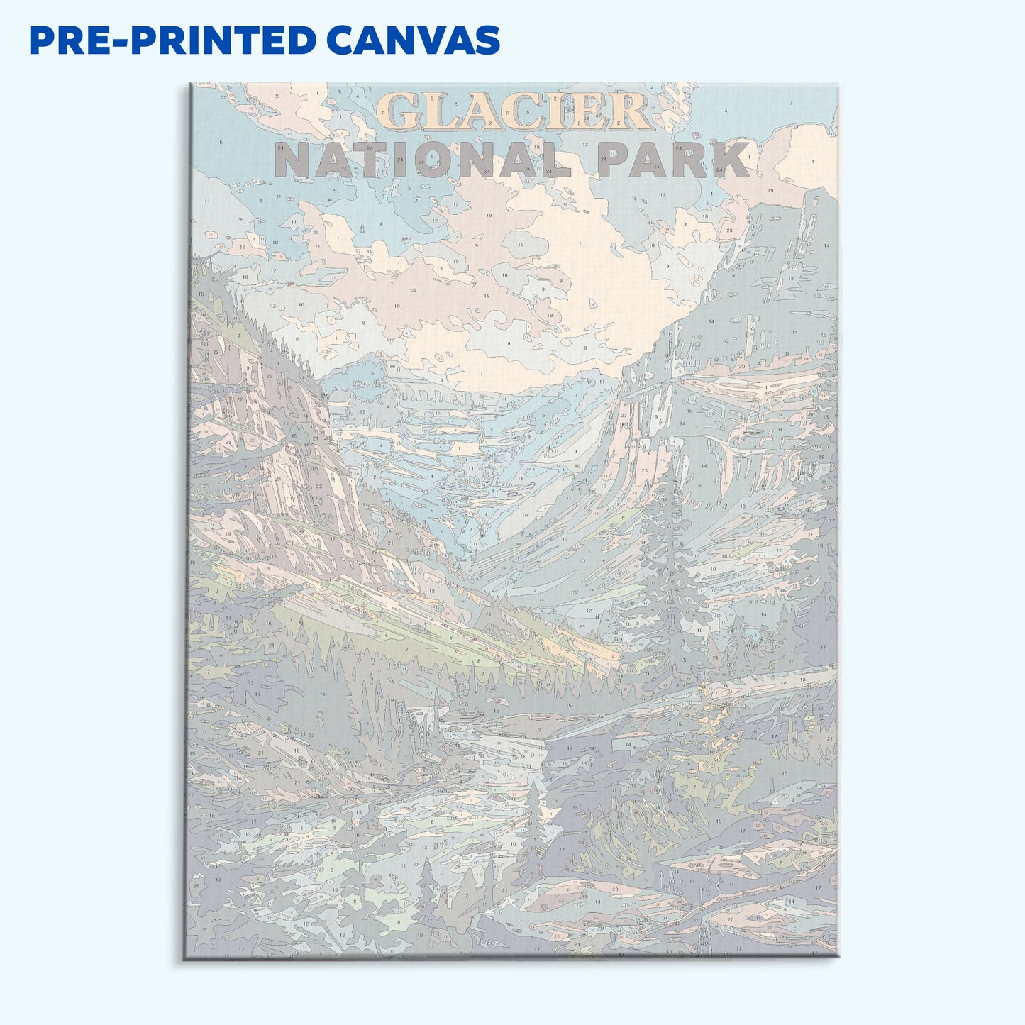 Glacier National Park Vintage | Paint by Numbers Kit