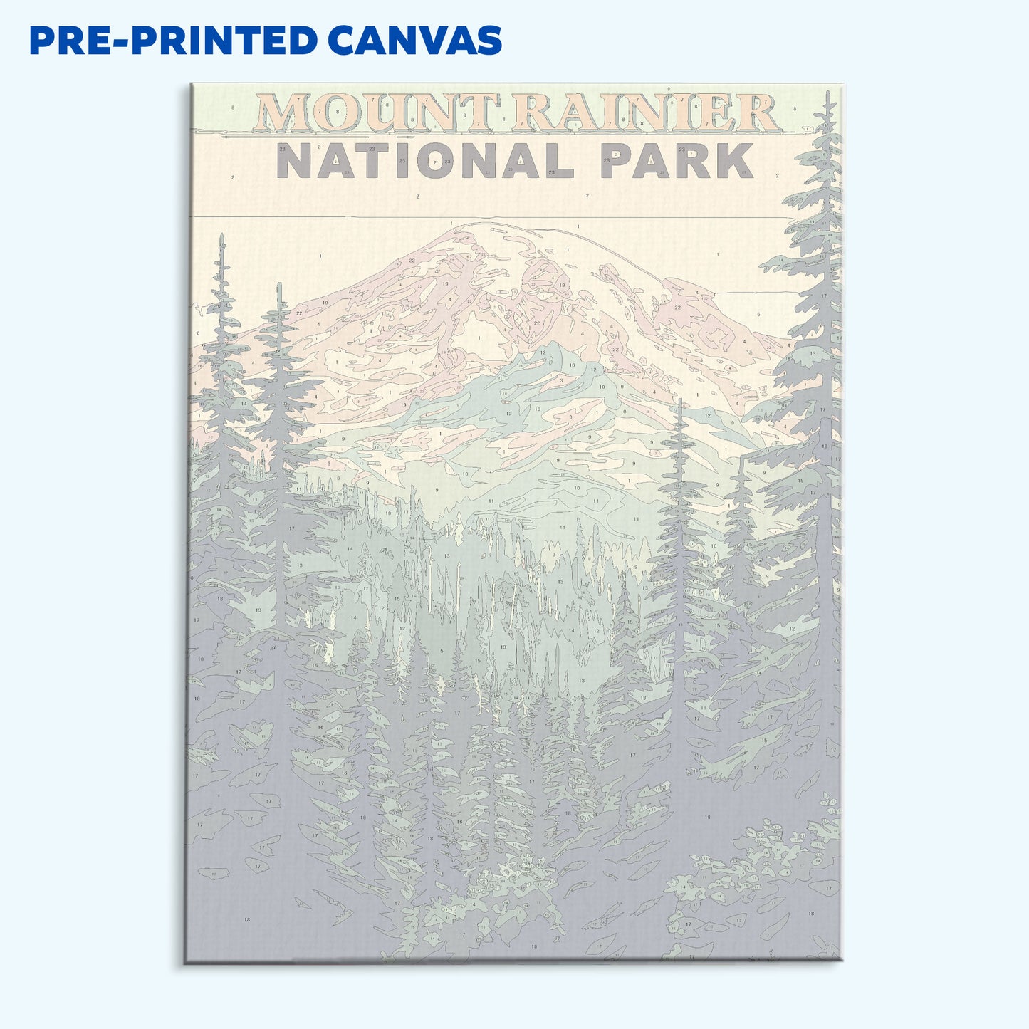 Mount Rainier Park Vintage | Paint by Numbers Kit