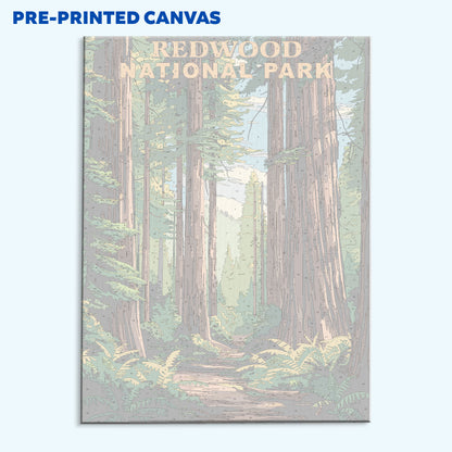 Redwood National and State Parks Vintage | Paint by Numbers Kit