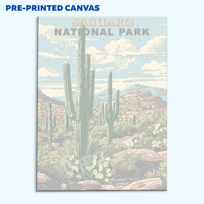 Saguaro National Park Vintage | Paint by Numbers Kit