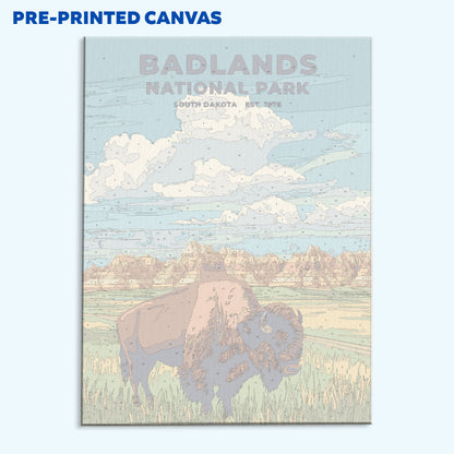Badlands-Nationalpark Heritage Edition | Malen nach Zahlen-Set
