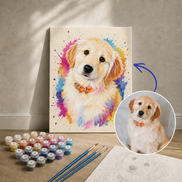 Paint Your Pet in Color – Custom Paint by Numbers Kit
