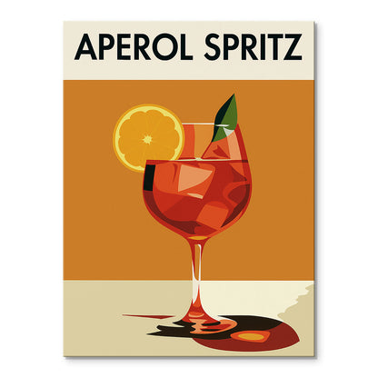 Vintage Aperol Spritz | Mini Paint by Numbers Kit