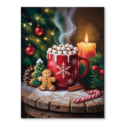 Hot Chocolate Mug | Mini Paint by Numbers Kit