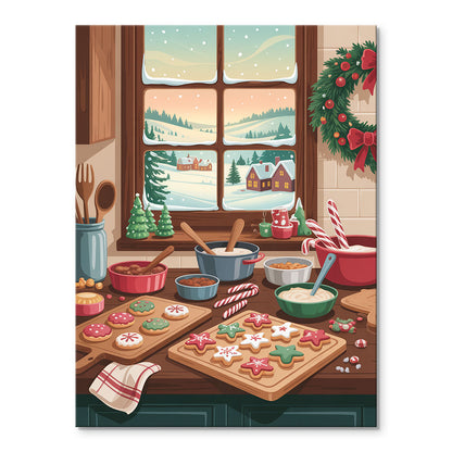 Christmas Kitchen | Mini Paint by Numbers Kit