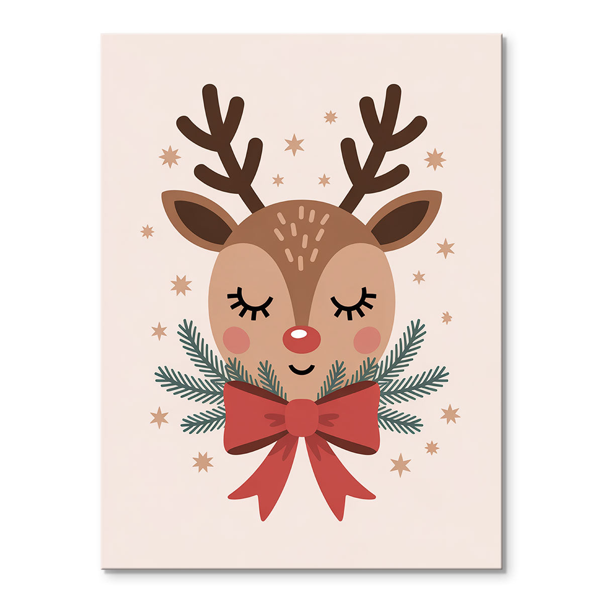 Cute Reindeer Head | Mini Paint by Numbers Kit