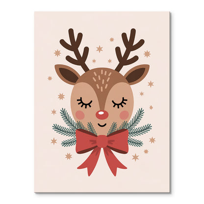 Cute Reindeer Head | Mini Paint by Numbers Kit