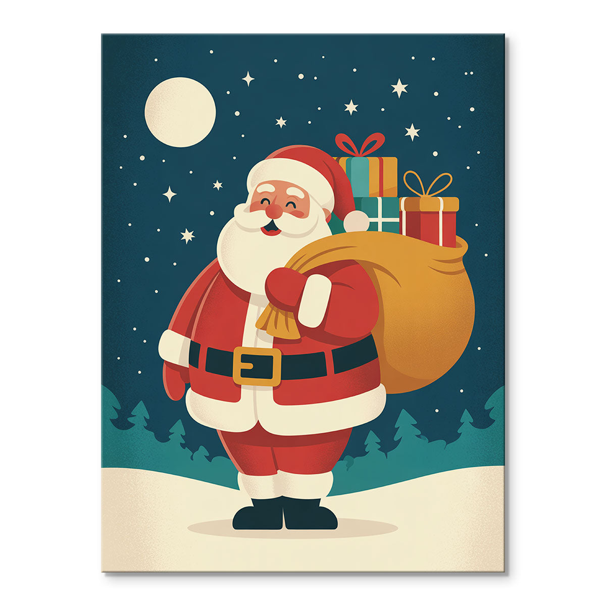 Santa with Sack | Mini Paint by Numbers Kit