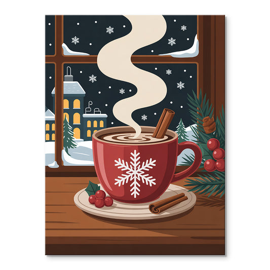 Steaming Cocoa | Mini Paint by Numbers Kit