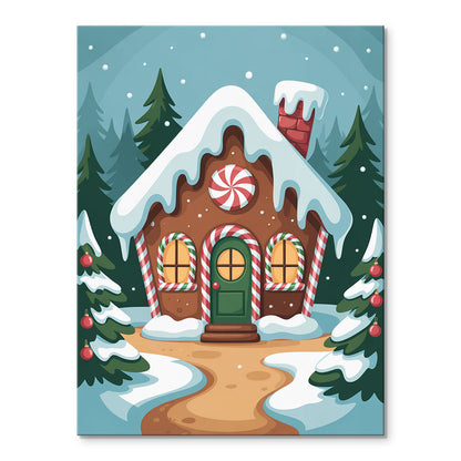 Gingerbread House | Mini Paint by Numbers Kit