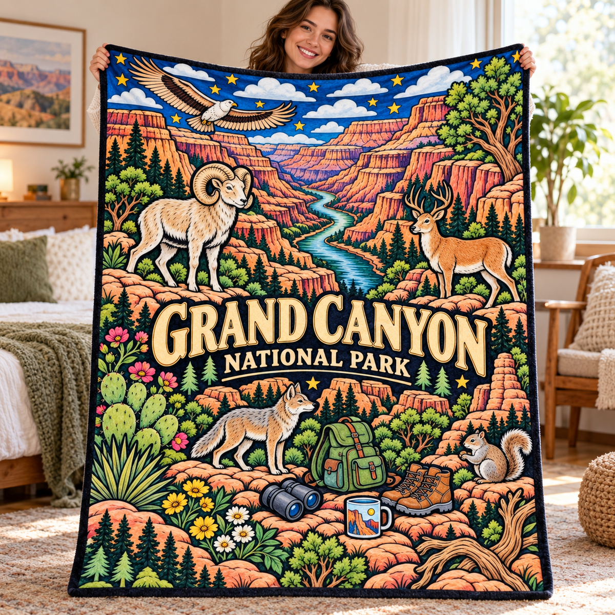 Grand Canyon National Park Coloring Blanket