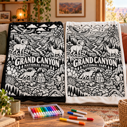 Grand Canyon National Park Coloring Blanket