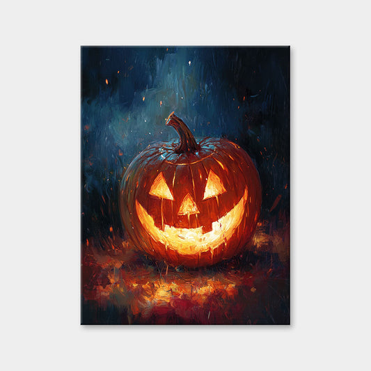 Smiling Jack-o'-Lantern Diamond Painting