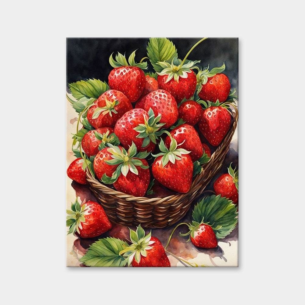 Basket of Strawberries | Diamond Painting