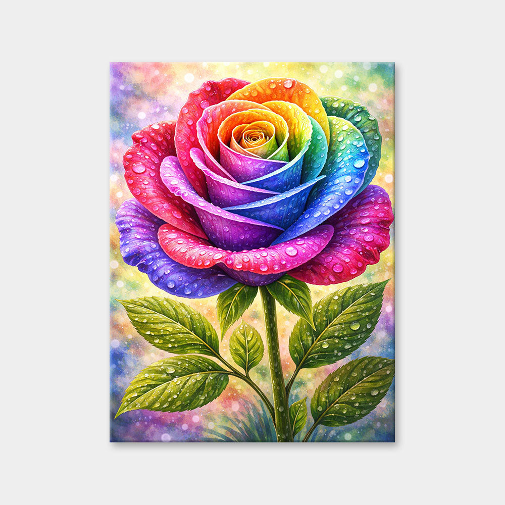 Rainbow Rose | Diamond Painting